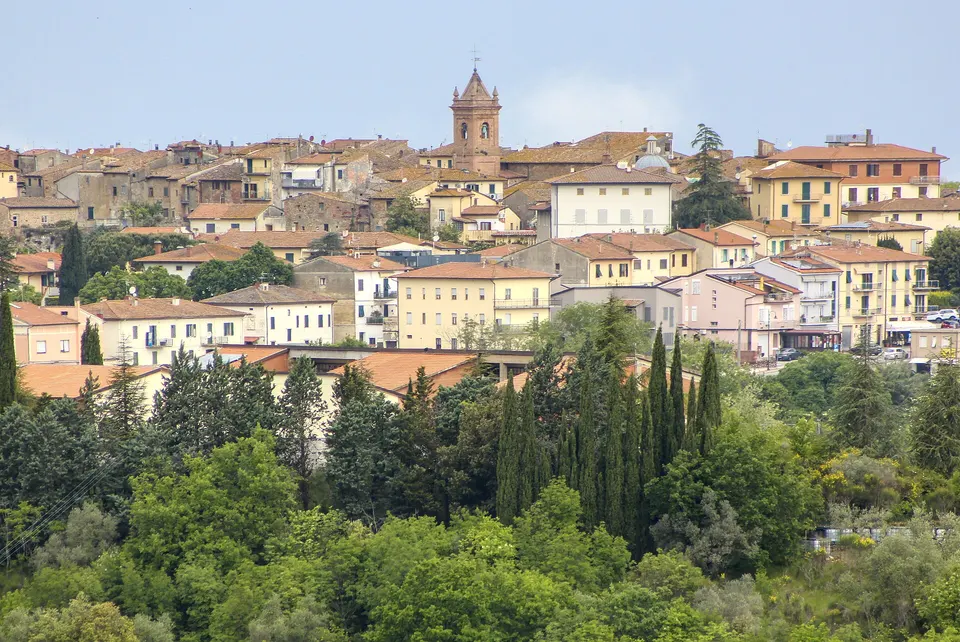 Panorama of Montaione, Tuscany, Italy