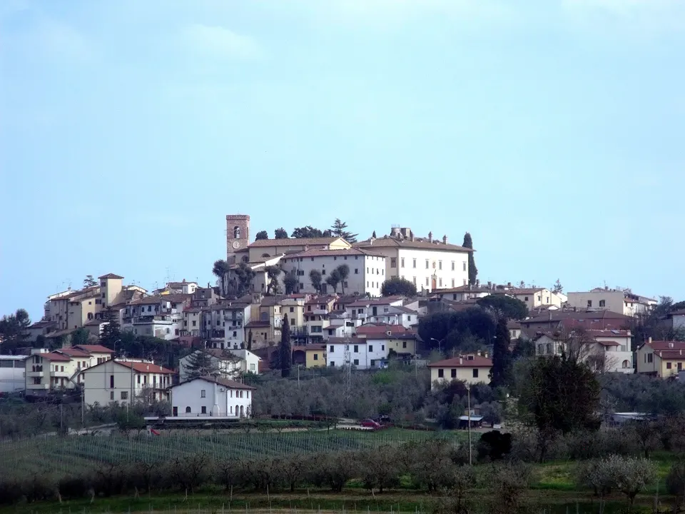 Panorama of Cerreto Guidi, Province of Florence, Tuscany, Italy