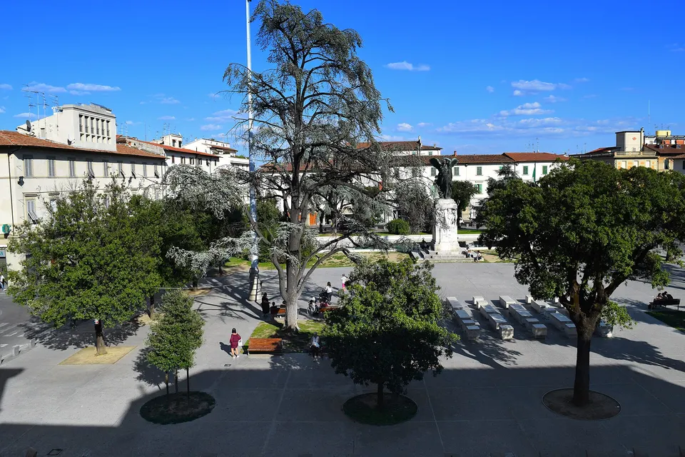 Piazza della Vittoria di Empoli vista da casa Busoni