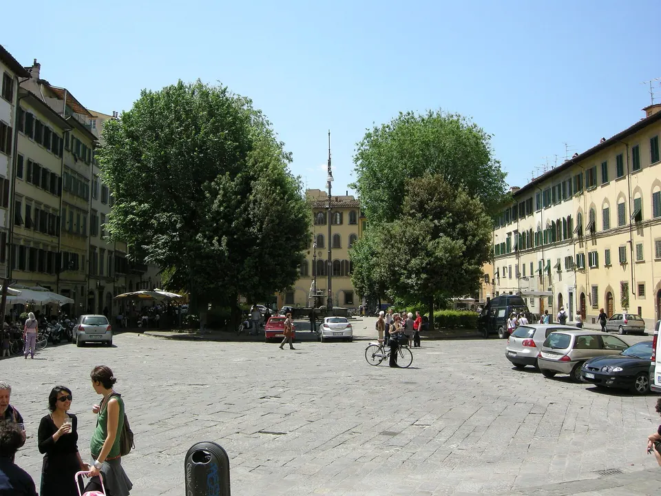 Firenze, piazza santo spirito, view