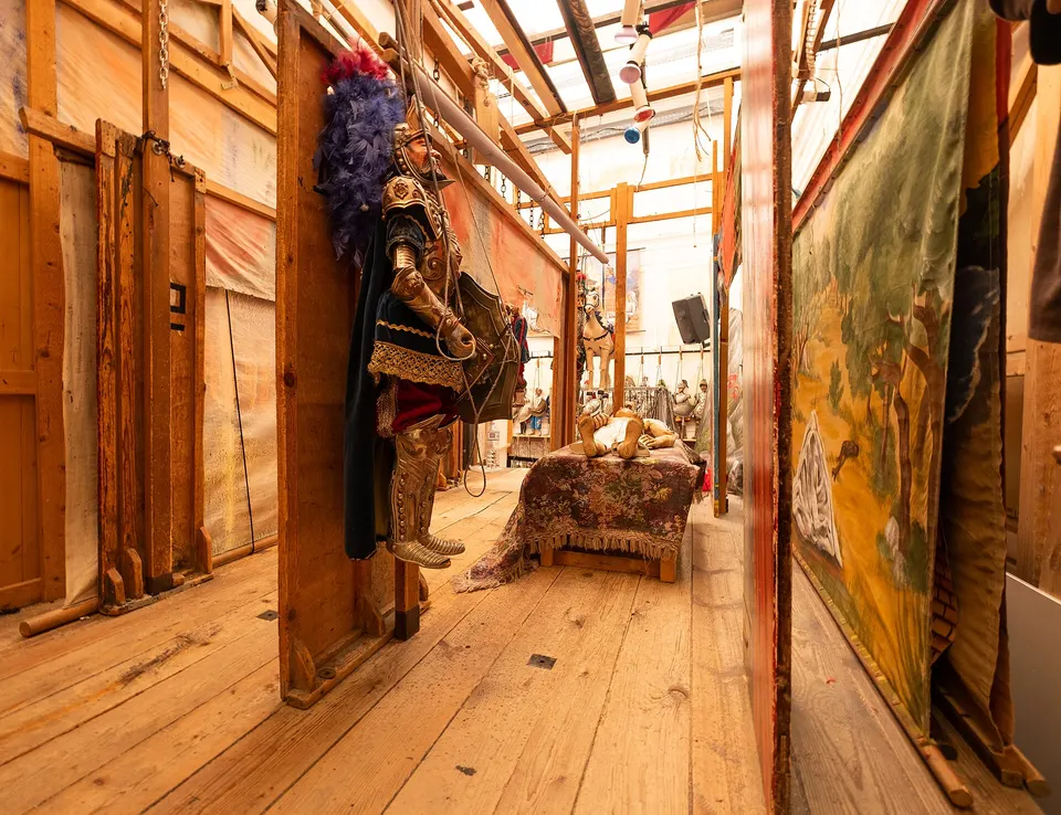 Museo internazionale delle marionette Antonio Pasqualino, Teatro di scuola palermitana backstage