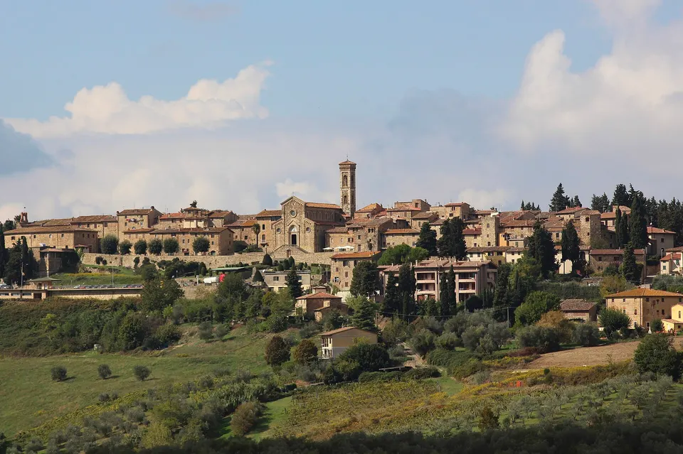 Panorama of Barberino Val d'Elsa, Comune in the Metropolitan City of Florence, Tuscany, Italy